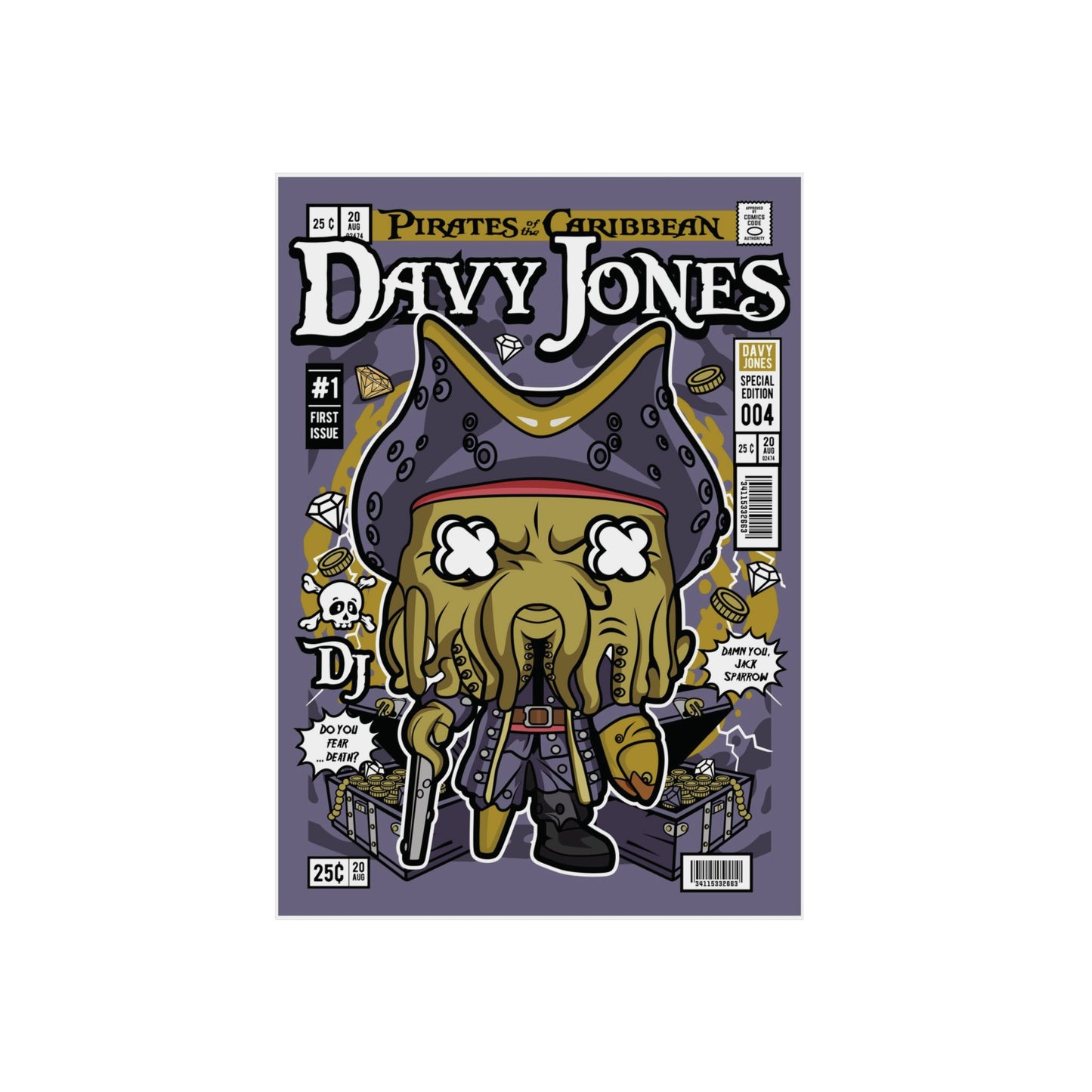 Davy Jones Metal Poster