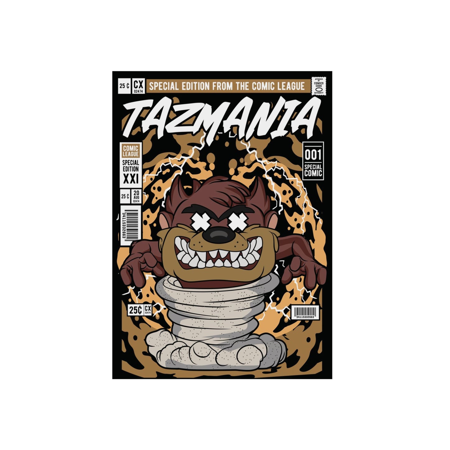 Taz Metal Poster