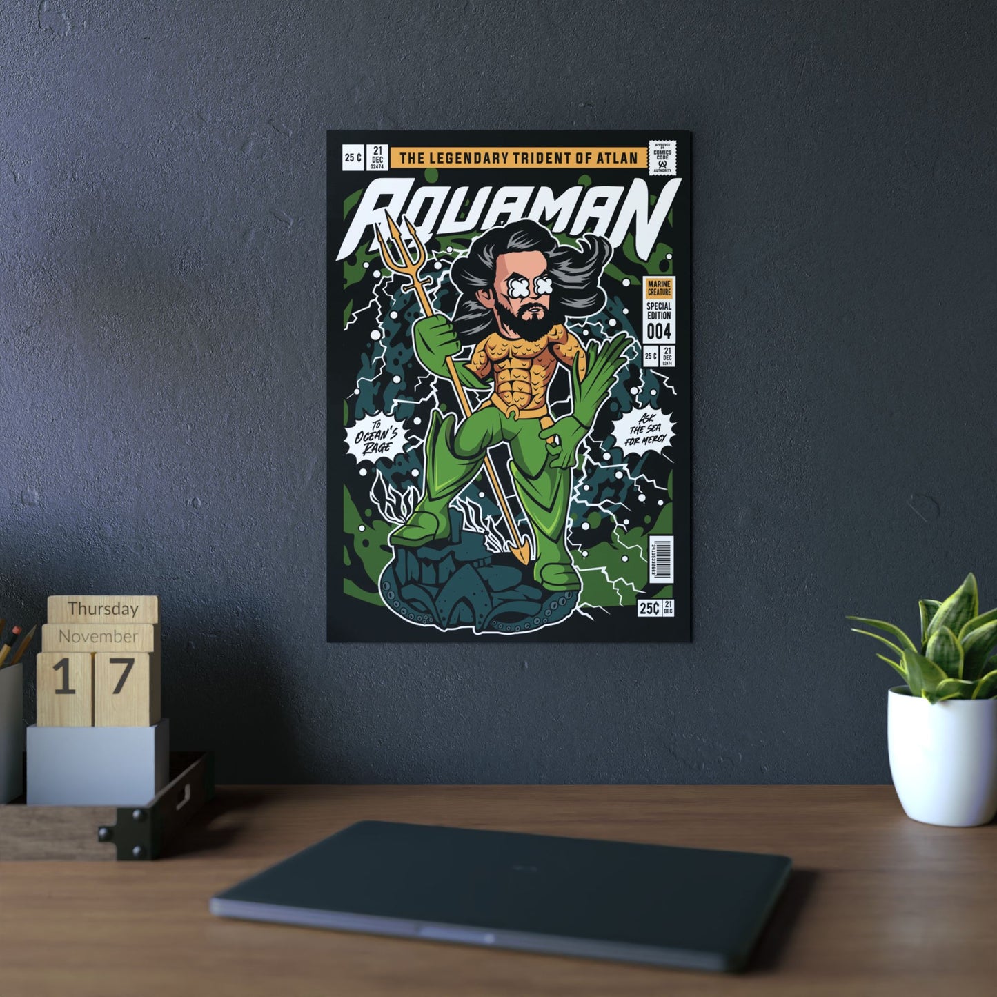 Aqua Man Metal Poster